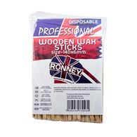 RONNEY szpatułka do wosku WOODEN WAX STICKS 100pcs