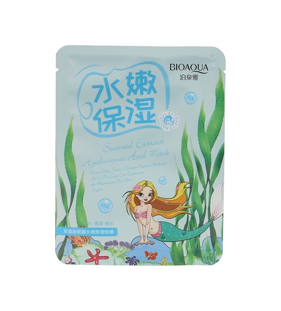 BIOAQUA maska SEAWEED EXTRACT HYALURONIC ACID MASK