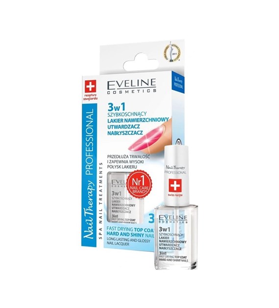 EVELINE odżywka wysuszacz 3in1 TOP COAT 12ml