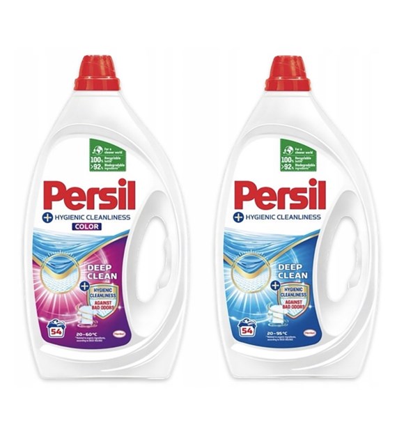 PERSIL zestaw 2x żel do prania 2,7l COLOR + WHITE