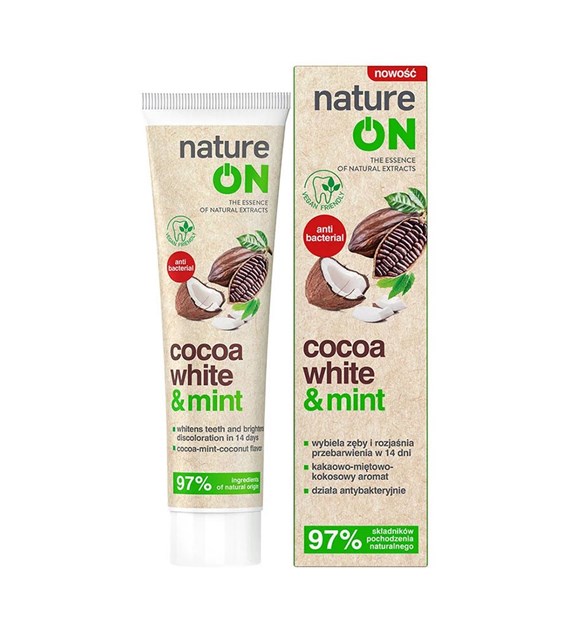 NATURE ON pasta do zębów COCOA WHITE & MINT 100ml